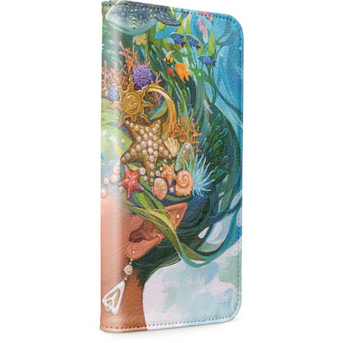 Mermaid with Sea Stars in Her Hair by Ivy Dolamore iPhone 15 Pro Folio Case