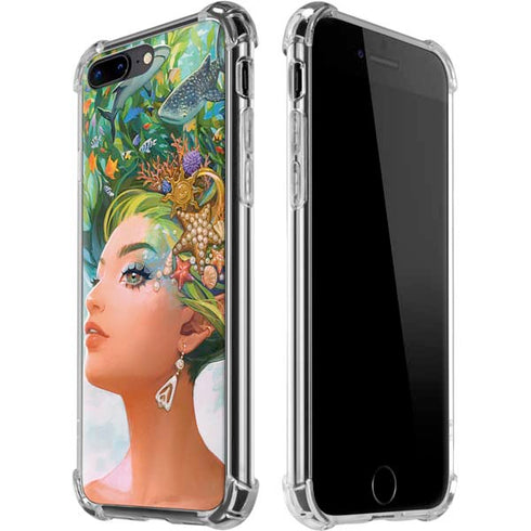 Mermaid with Sea Stars in Her Hair by Ivy Dolamore iPhone 7/8 Plus Clear Case