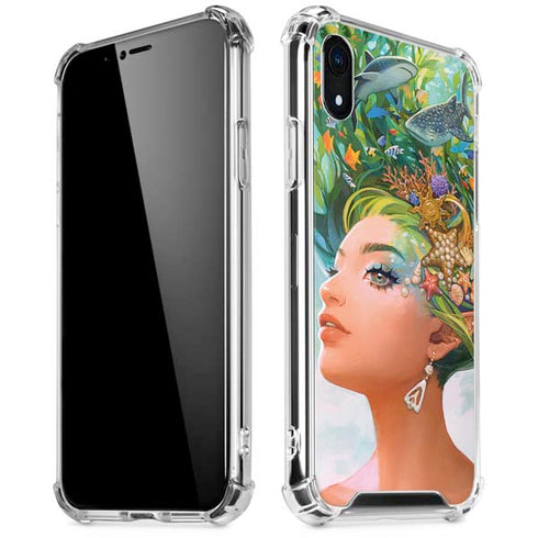 Mermaid with Sea Stars in Her Hair by Ivy Dolamore iPhone XR Clear Case