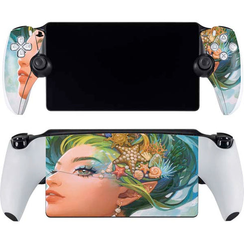 Mermaid with Sea Stars in Her Hair by Ivy Dolamore PlayStation Portal Remote Player Skin