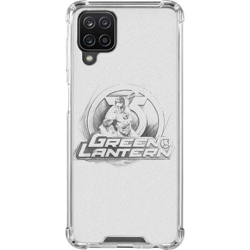 DC Comics Green Lantern Sketch Art Action Pose Galaxy A12 Clear Case