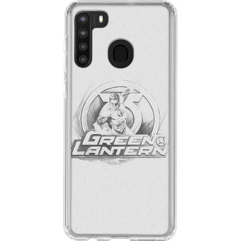 DC Comics Green Lantern Sketch Art Action Pose Galaxy A21 Clear Case