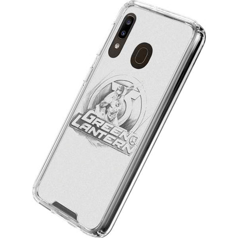 DC Comics Green Lantern Sketch Art Action Pose Galaxy A30 Clear Case