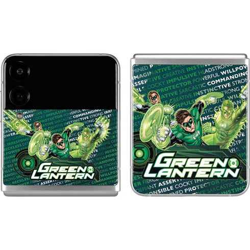 DC Comics Green Lantern Sketch Art Action Pose Galaxy Z Flip4 5G Skin