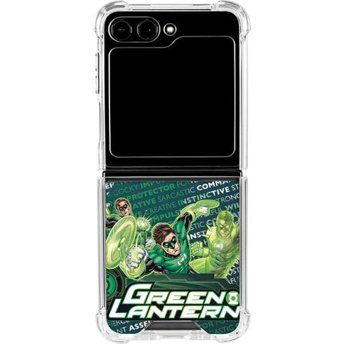DC Comics Green Lantern Sketch Art Action Pose Galaxy Z Flip5 5G Clear Case