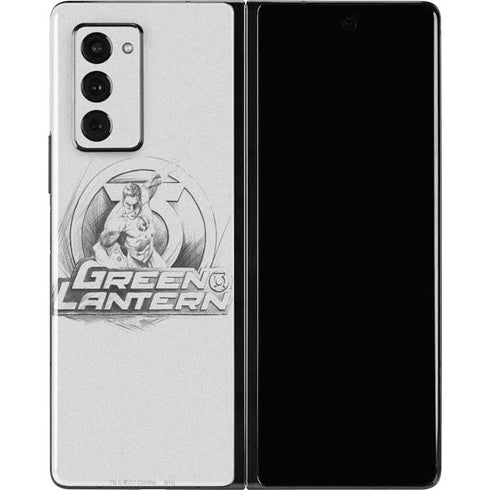DC Comics Green Lantern Sketch Art Action Pose Galaxy Z Fold2 5G Skin