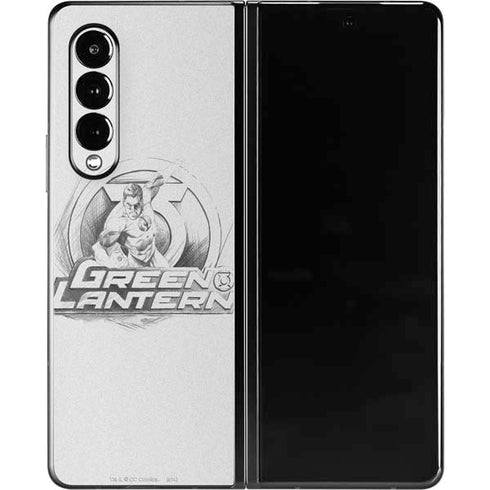 DC Comics Green Lantern Sketch Art Action Pose Galaxy Z Fold3 5G Skin