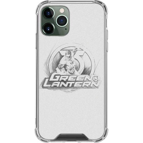 DC Comics Green Lantern Sketch Art Action Pose iPhone 11 Pro Max Clear Case