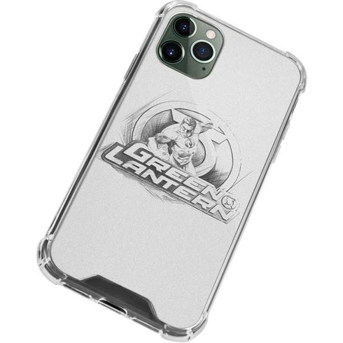DC Comics Green Lantern Sketch Art Action Pose iPhone 11 Pro Max Clear Case