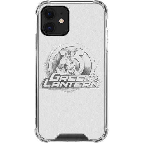 DC Comics Green Lantern Sketch Art Action Pose iPhone 12 Clear Case