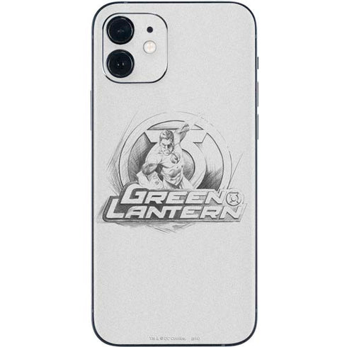 DC Comics Green Lantern Sketch Art Action Pose iPhone 12 Skin