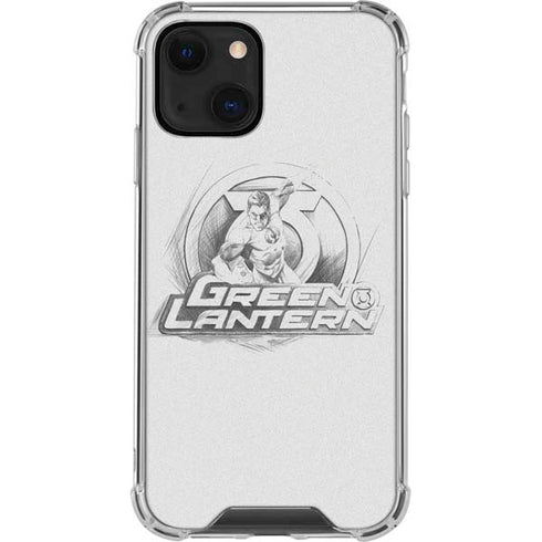 DC Comics Green Lantern Sketch Art Action Pose iPhone 14 Plus Clear Case