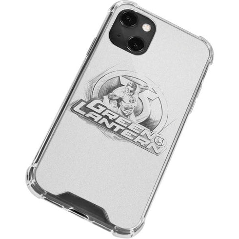 DC Comics Green Lantern Sketch Art Action Pose iPhone 14 Plus Clear Case