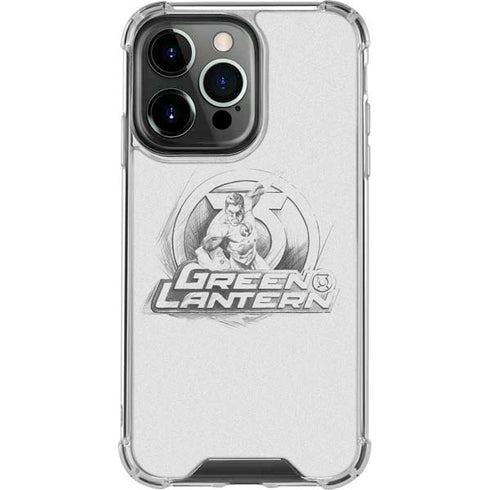 DC Comics Green Lantern Sketch Art Action Pose iPhone 14 Pro Clear Case