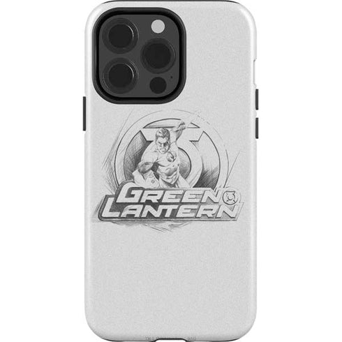 DC Comics Green Lantern Sketch Art Action Pose iPhone 15 Pro Impact Case