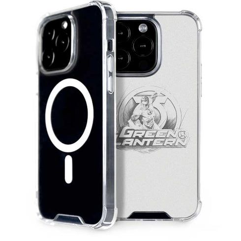 DC Comics Green Lantern Sketch Art Action Pose iPhone 15 Pro MagSafe Case