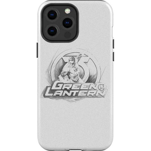 DC Comics Green Lantern Sketch Art Action Pose iPhone 15 Pro Max Impact Case