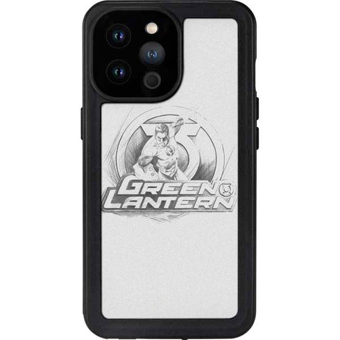 DC Comics Green Lantern Sketch Art Action Pose iPhone 14 Pro Max Waterproof Case