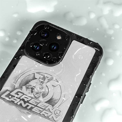 DC Comics Green Lantern Sketch Art Action Pose iPhone 14 Pro Max Waterproof Case