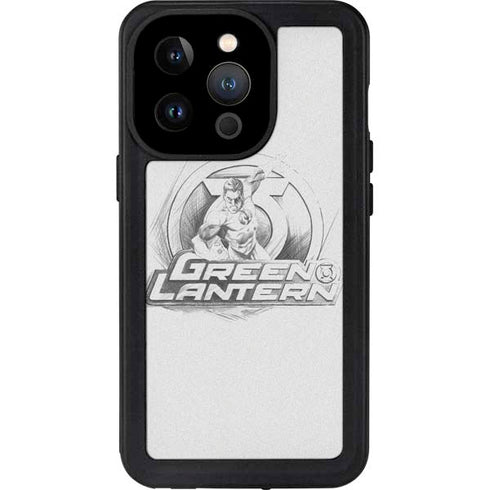 DC Comics Green Lantern Sketch Art Action Pose iPhone 14 Pro Waterproof Case