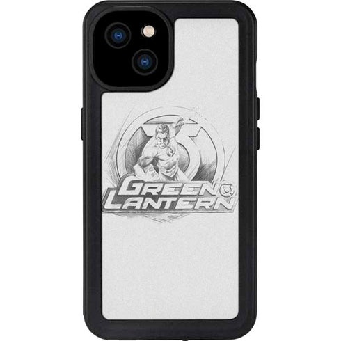 DC Comics Green Lantern Sketch Art Action Pose iPhone 15 Plus Waterproof Case