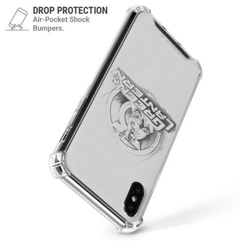 DC Comics Green Lantern Sketch Art Action Pose iPhone XS Max Clear Case