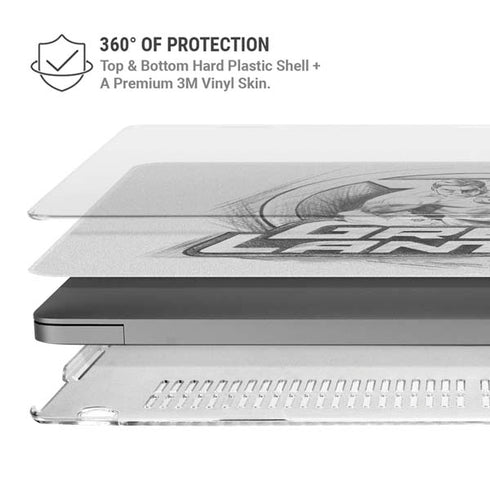 DC Comics Green Lantern Sketch Art Action Pose MacBook Pro 16in (2021-25) Case plus Skin