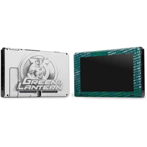 DC Comics Green Lantern Sketch Art Action Pose Nintendo Switch Bundle Skin