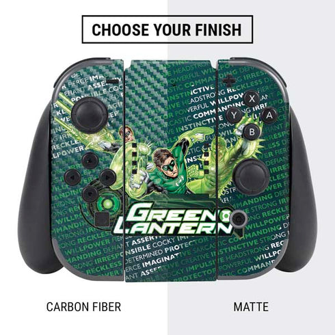 DC Comics Green Lantern Sketch Art Action Pose Nintendo Switch Bundle Skin