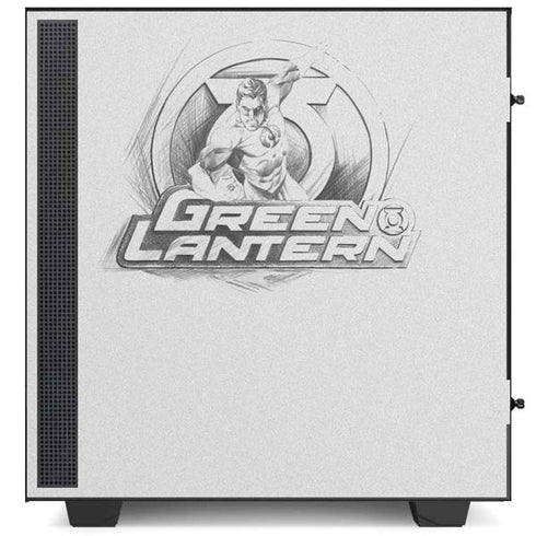 DC Comics Green Lantern Sketch Art Action Pose NZXT H510 Compact ATX Mid-Tower Case Skin