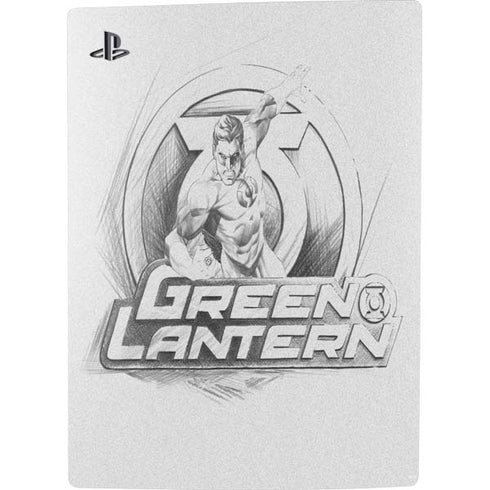 DC Comics Green Lantern Sketch Art Action Pose PS5 Console Skin