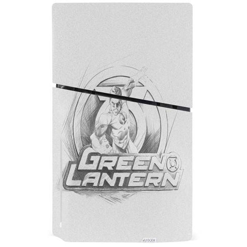 DC Comics Green Lantern Sketch Art Action Pose PS5 Slim Disk Console Skin