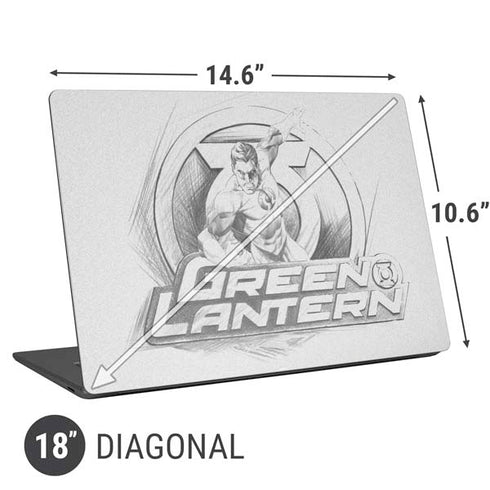 DC Comics Green Lantern Sketch Art Action Pose Universal Laptop 18in (14.6 x 10.6in) Skin