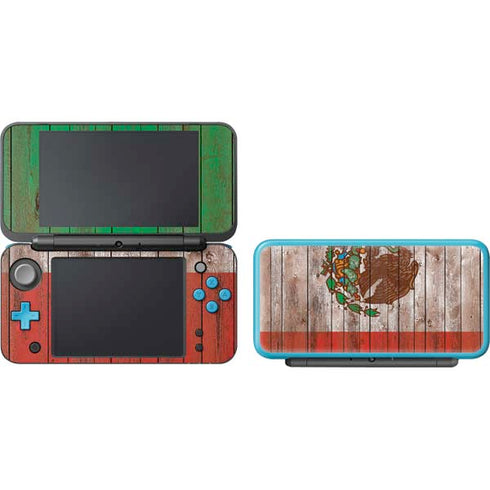 Mexican Flag Dark Wood Nintendo 2DS XL (2017) Skin