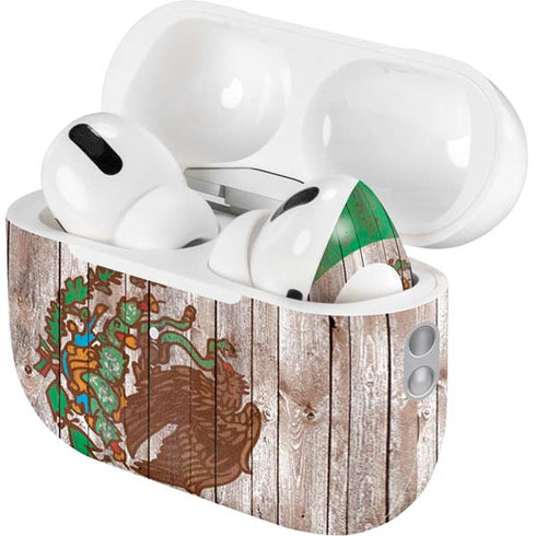 Mexican Flag Dark Wood AirPods Pro 2nd Gen Skin