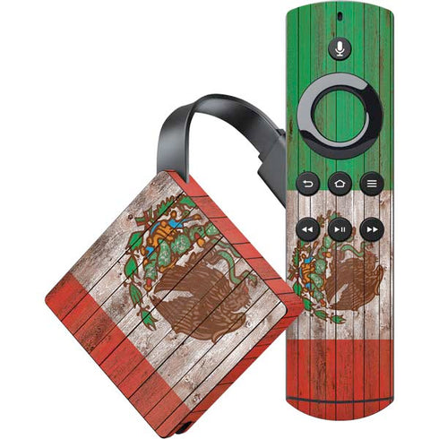 Mexican Flag Dark Wood Amazon Fire TV Skin