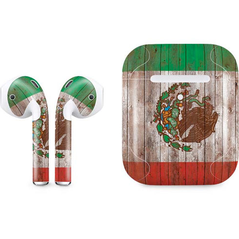 Mexican Flag Dark Wood Apple AirPods 2 Skin