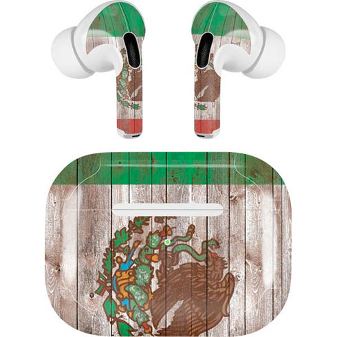 Mexican Flag Dark Wood Apple AirPods Pro Skin