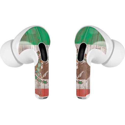 Mexican Flag Dark Wood Apple AirPods Pro Skin
