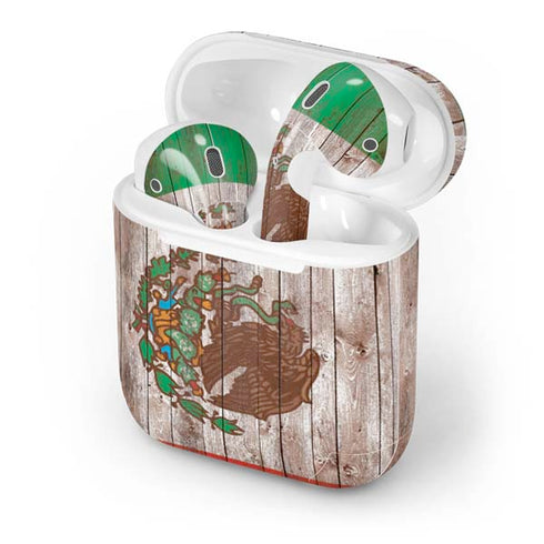 Mexican Flag Dark Wood Apple AirPods Skin