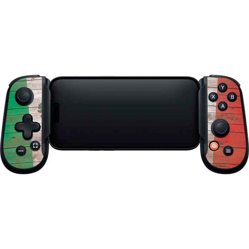 Mexican Flag Dark Wood Backbone One for iPhone Game Controller Skin