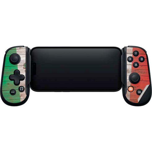 Mexican Flag Dark Wood Backbone One for iPhone Game Controller Skin