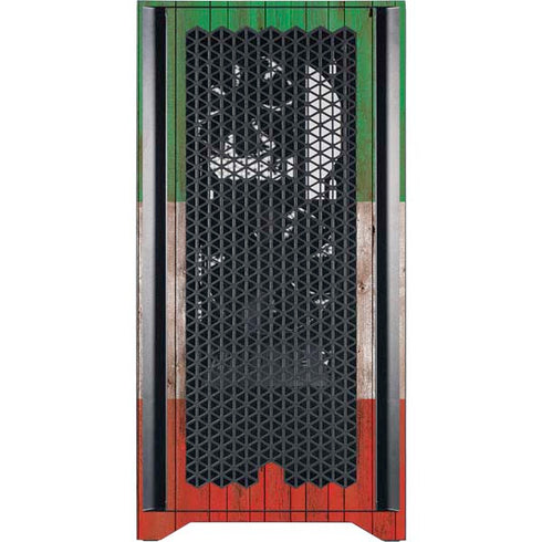 Mexican Flag Dark Wood Corsair 4000D Tempered Glass Mid-Tower ATX Case Skin