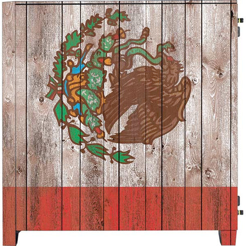 Mexican Flag Dark Wood Corsair 4000D Tempered Glass Mid-Tower ATX Case Skin