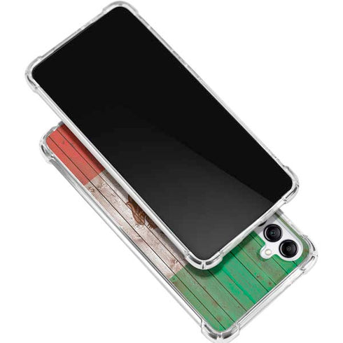 Mexican Flag Dark Wood Galaxy A15 5G Clear Case