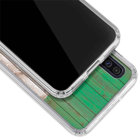 Mexican Flag Dark Wood Galaxy A50 Clear Case