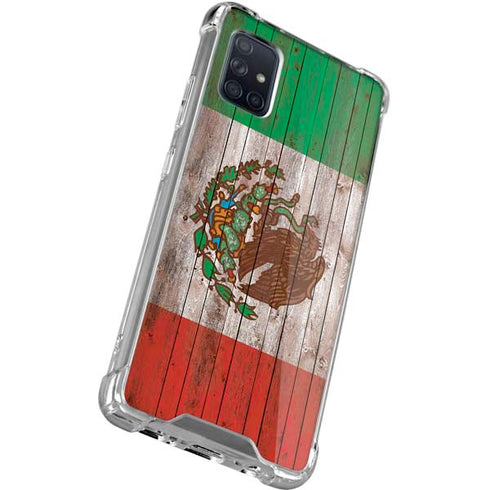 Mexican Flag Dark Wood Galaxy A51 5G Clear Case