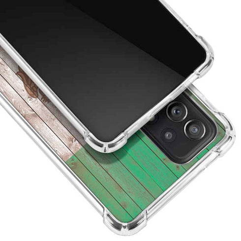 Mexican Flag Dark Wood Galaxy A52 5G Clear Case