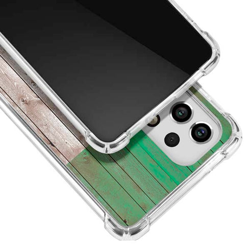 Mexican Flag Dark Wood Galaxy A53 5G Clear Case
