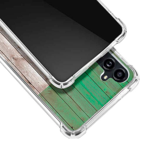 Mexican Flag Dark Wood Galaxy A54 5G Clear Case